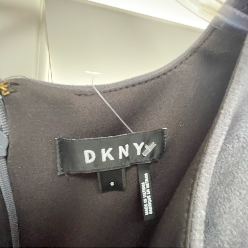 Dkny Black Sleeveless A-Line Midi Dress - Picture 4 of 5
